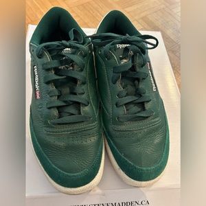 Green leather Reeboks